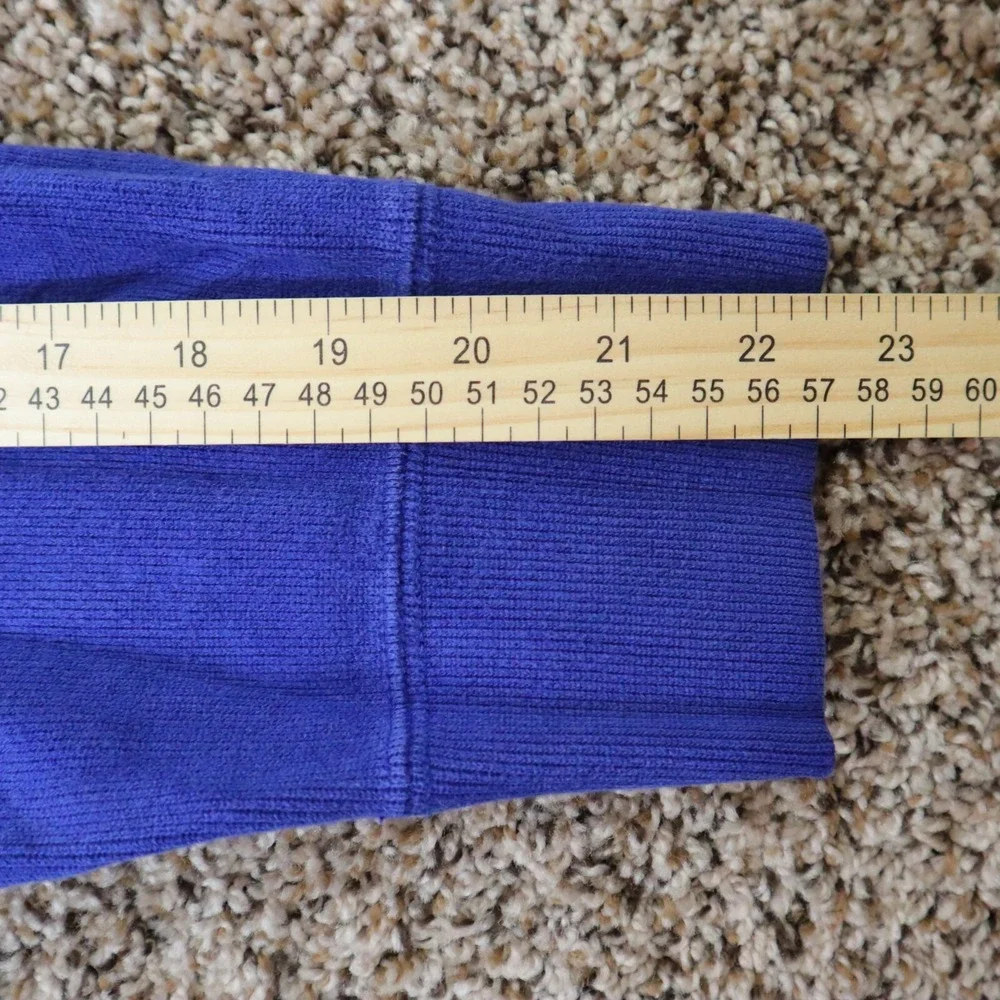 Vintage Polo Ralph Lauren Shawl Neck Sweater Blue 100% Cotton Men's Large‎ 24x25